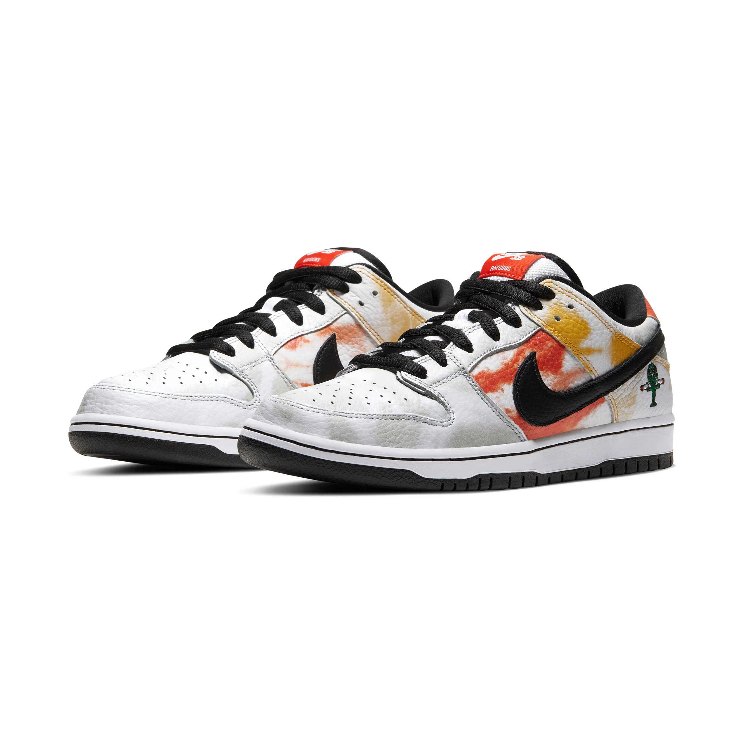 Nike SB - (White Raygun) Dunk Low Pro - White / Black / Orange Flash / Del Sol