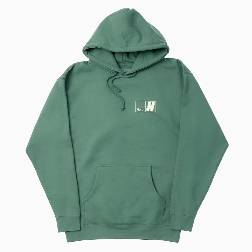 North Skate Mag - N Logo Pullover Hooded Sweatshirt - Pine Green - Image 2
