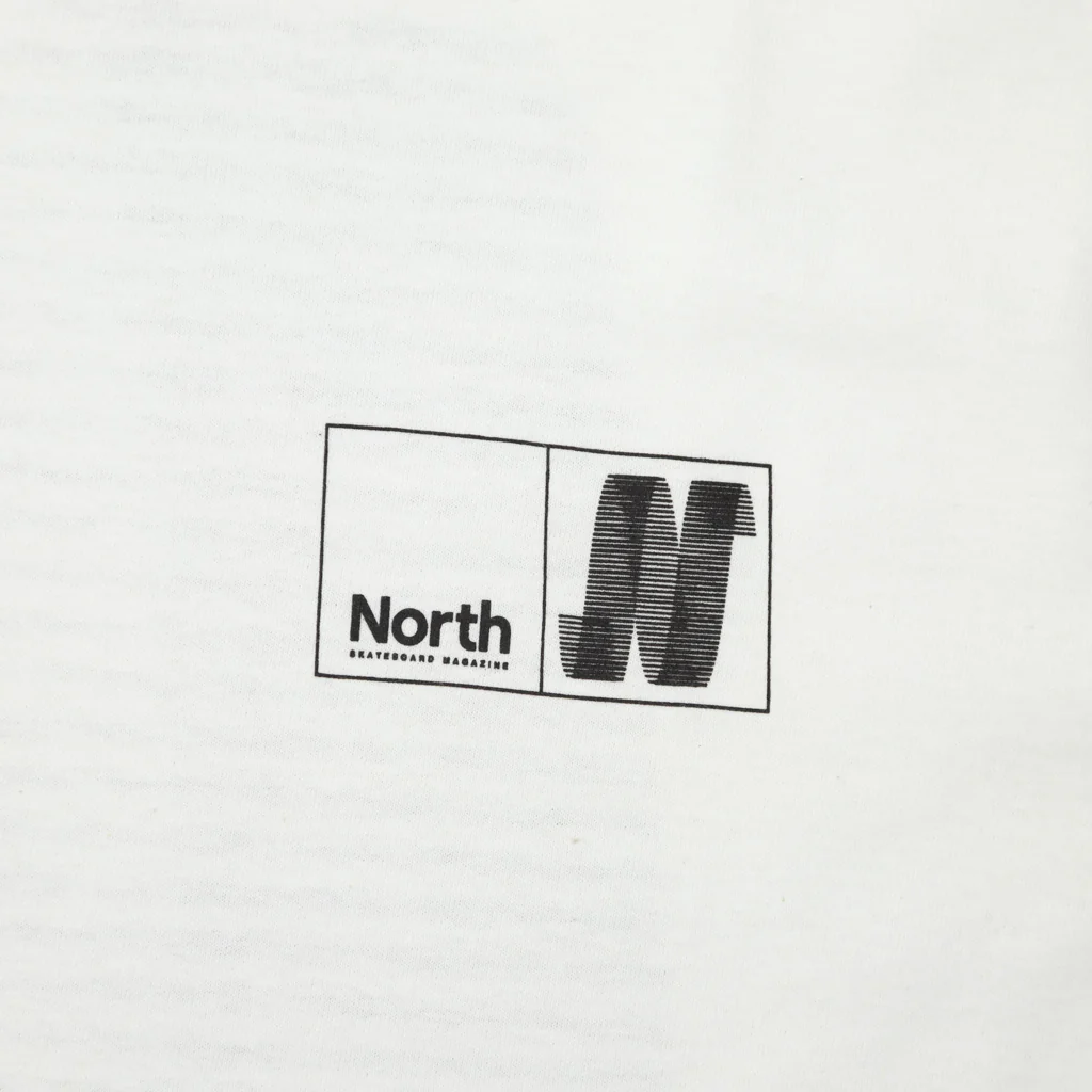 North Skate Mag - N Logo T-Shirt - White / Black - Image 3
