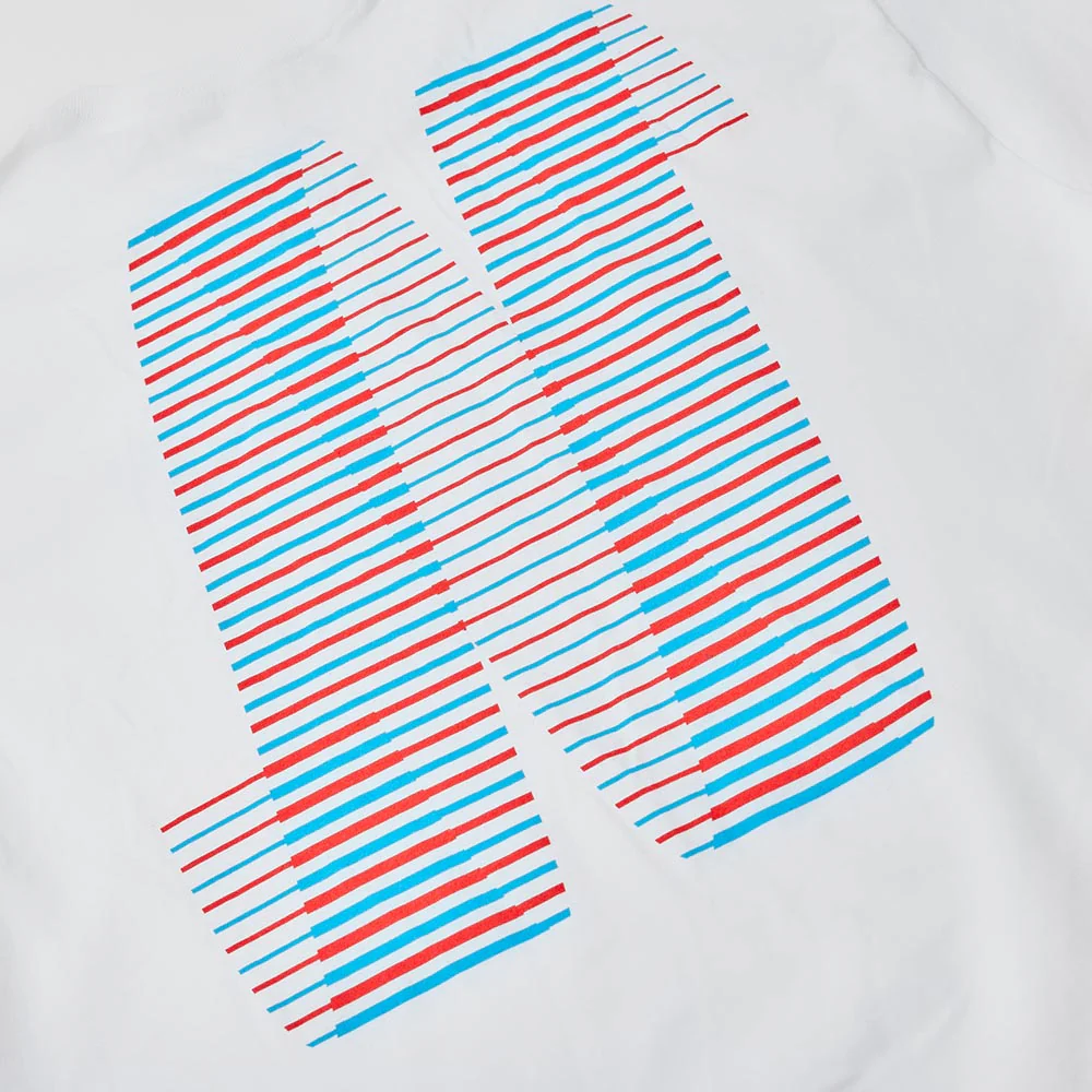 North Skate Mag - N Logo T-Shirt - White / Blue / Red - Image 3