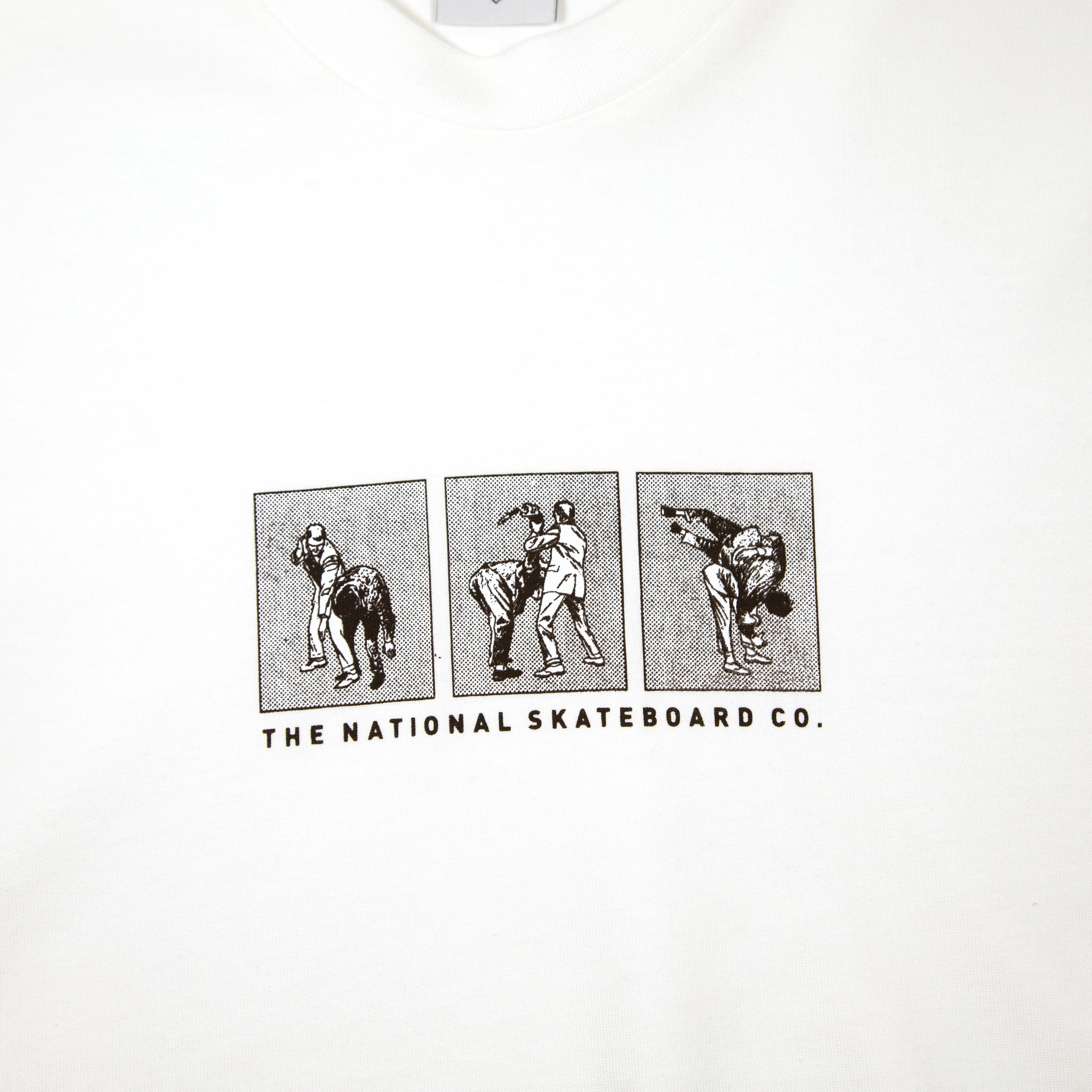 The National Skateboard Co. - OFFICE POLITICS TRIPTYCH T-SHIRT - OFF WHITE - Image 2