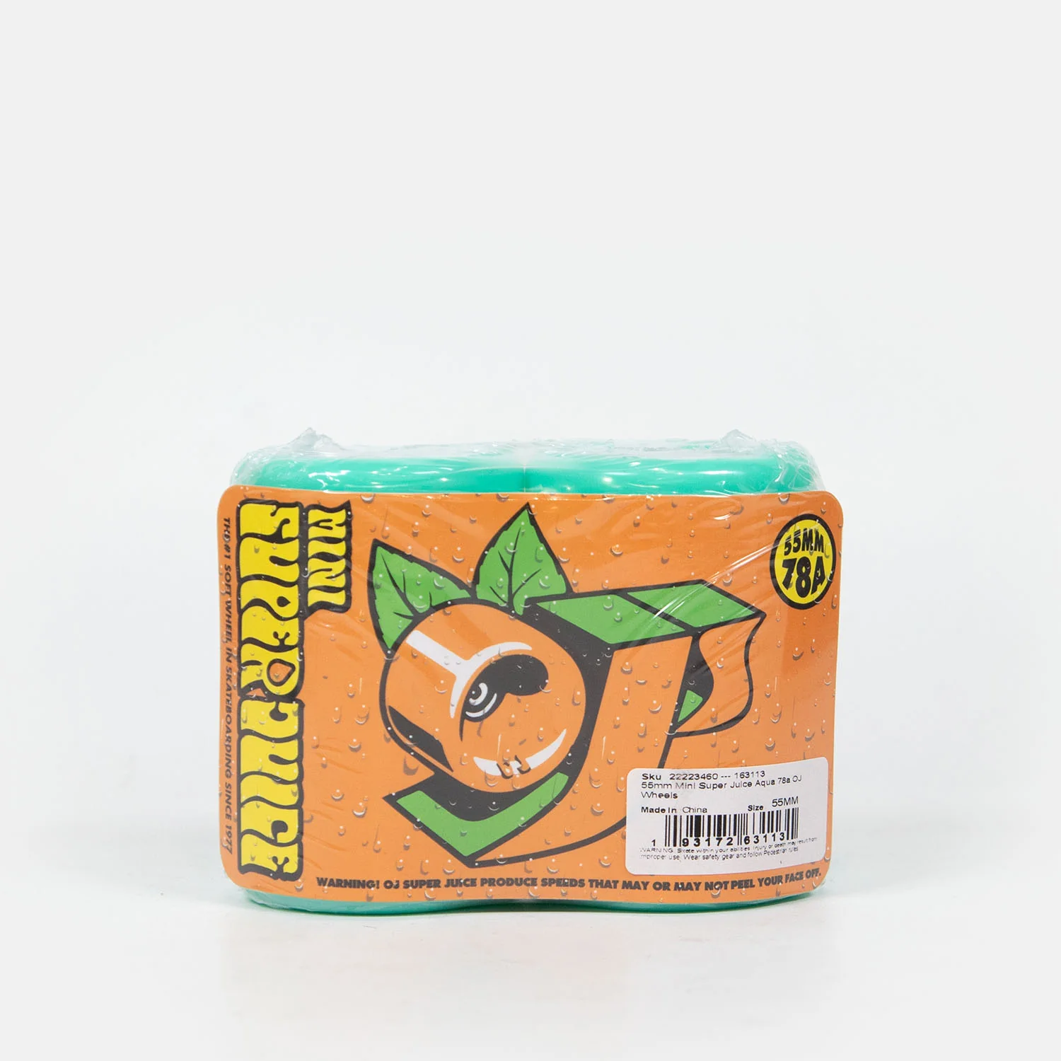 OJ Wheels - 55mm (78a) Mini Super Juice Skateboard Wheels - Aqua - Image 2