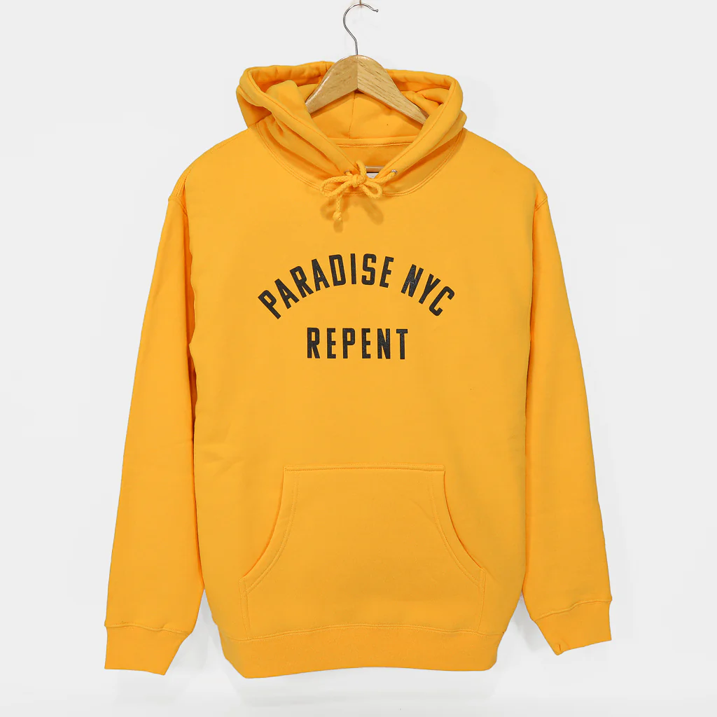 Paradise NYC - Repent Pullover Hooded Sweatshirt - Gold - Image 2