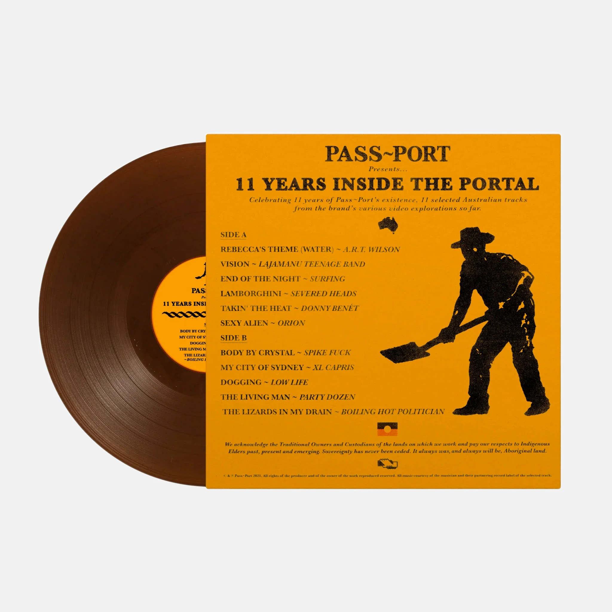 Pass Port Skateboards - 11 Year Vinyl Record - Gold / Black - Image 2