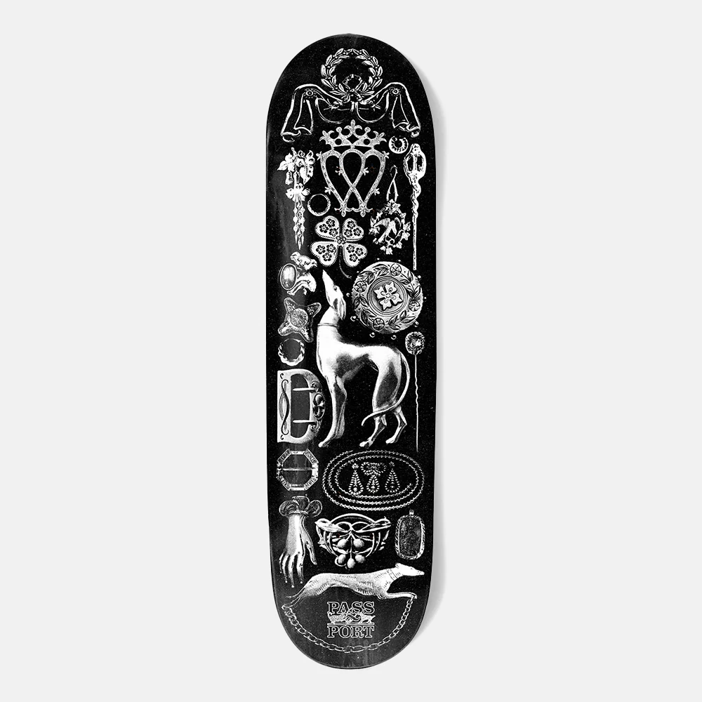 Pass Port Skateboards - 8.38" Hound Trinkets Skateboard Deck - Black