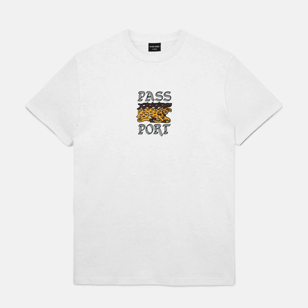 Pass Port Skateboards - Antler Embroidered T-Shirt - White