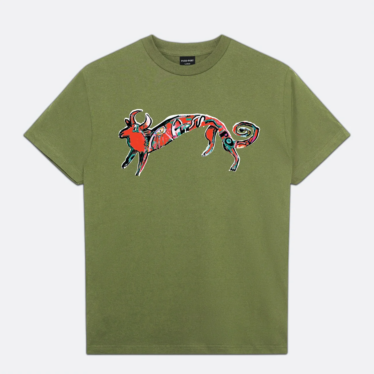 Pass Port Skateboards - Bull T-Shirt - Pistachio