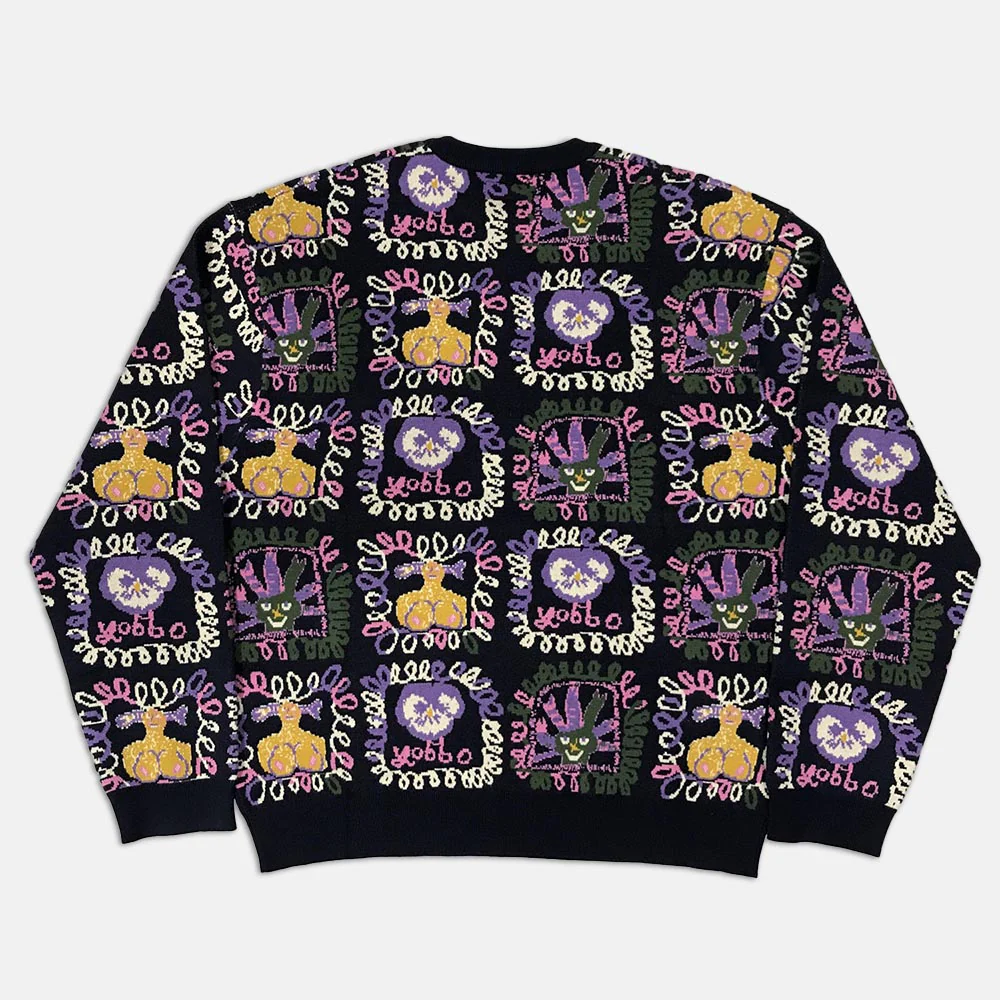 Pass Port Skateboards - Yobbo Knitted Jumper - Black - Image 3