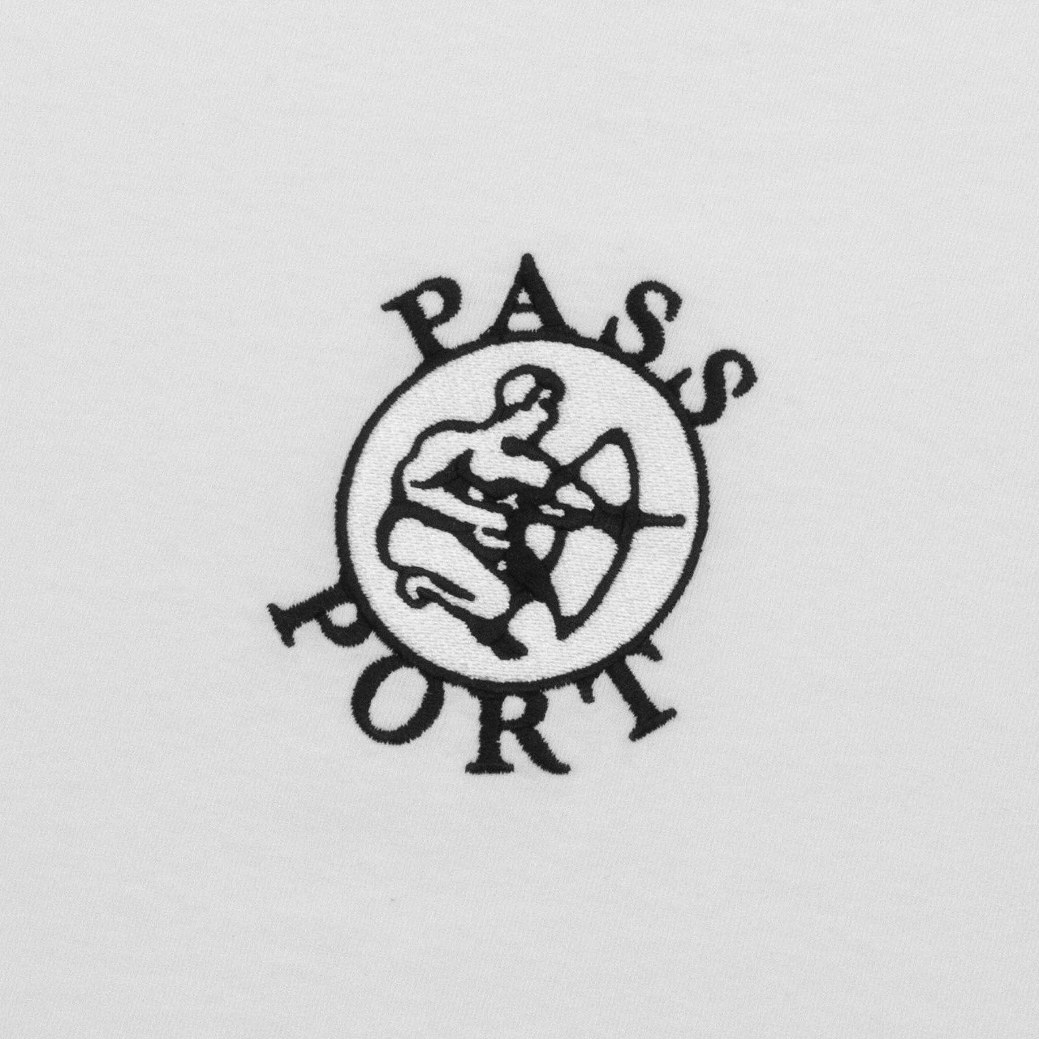 Pass Port Skateboards - Potters Mark Embroidery T-Shirt - White - Image 2