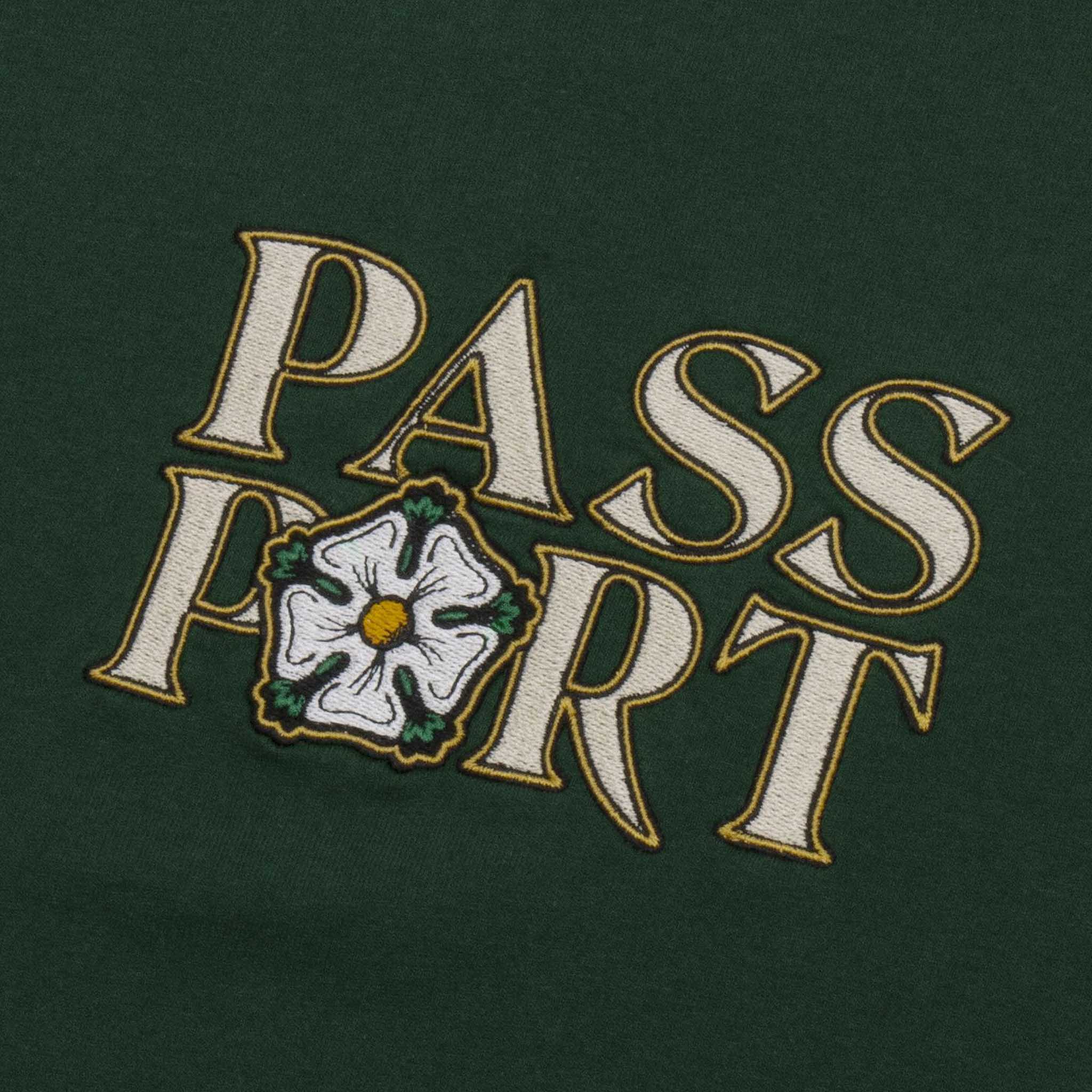 Pass Port Skateboards - Rosa Embroidery T-Shirt - Forest Green - Image 2