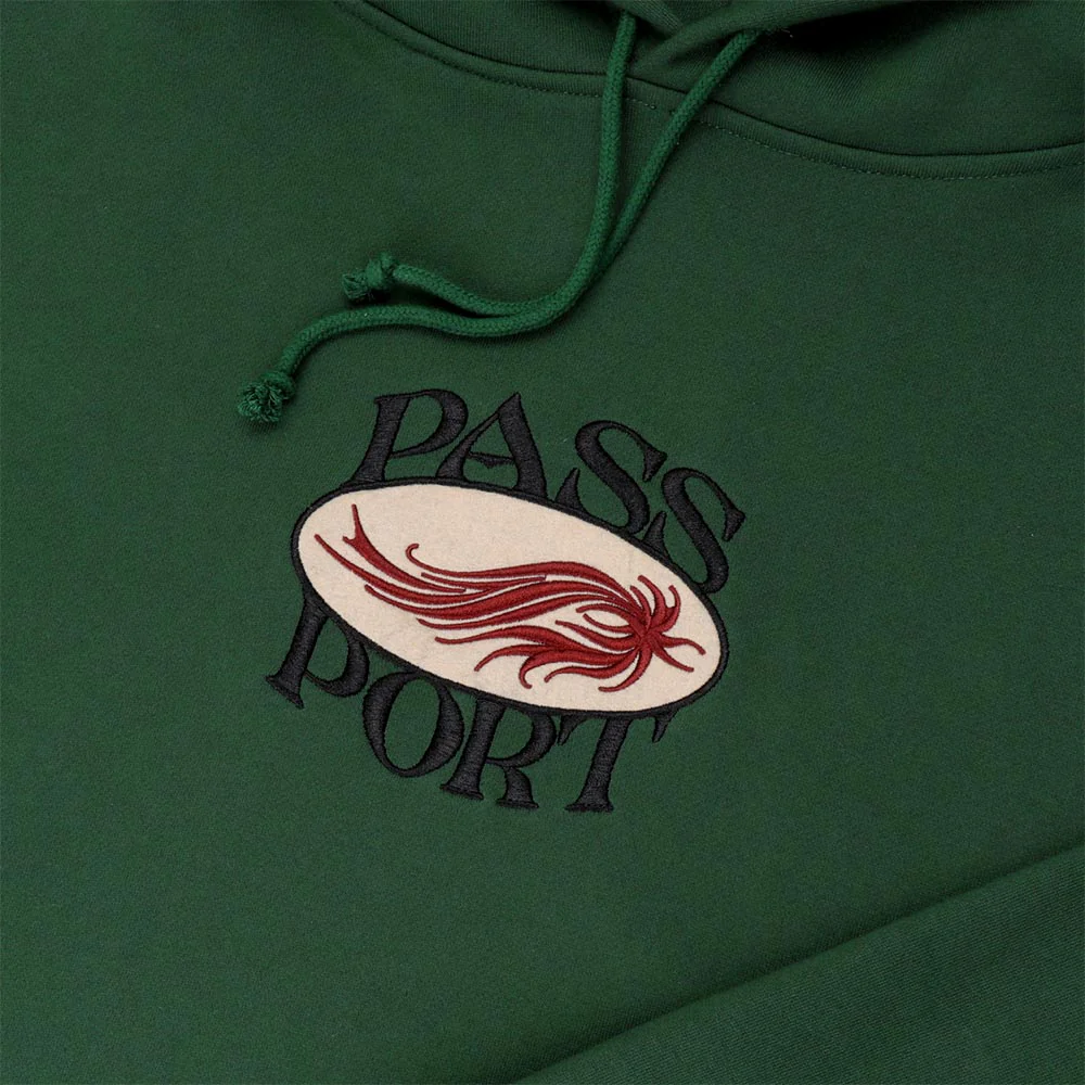 Pass Port Skateboards - Sunspot Pullover Hooded Sweatshirt - Forest Green - Image 2