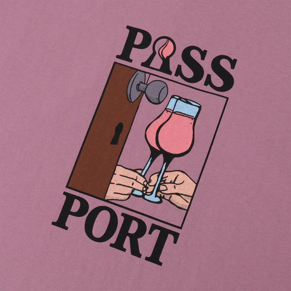 Pass Port Skateboards - What U Think U Saw T-Shirt - Washed Berry - Image 2