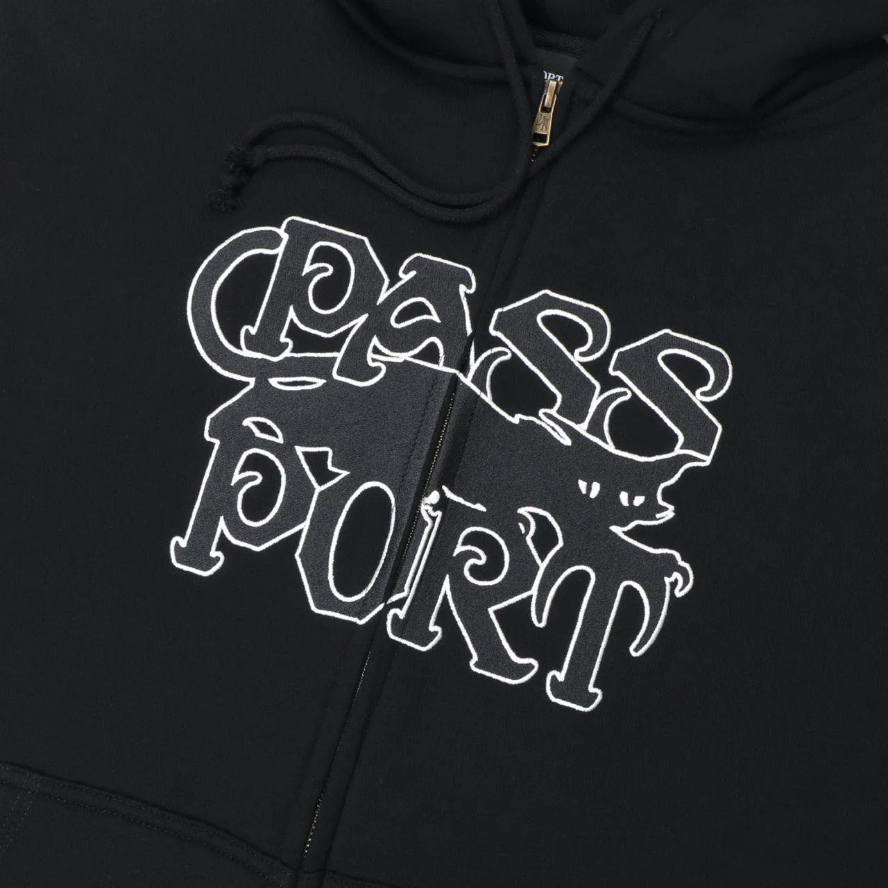 Pass Port Skateboards - Slinkin' Zip Hooded Sweatshirt - Black - Image 2