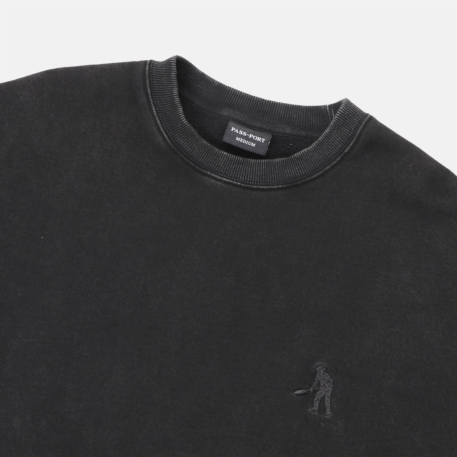 Pass Port Skateboards - Solid Workers Sweatshirt - Washed Black - Image 2