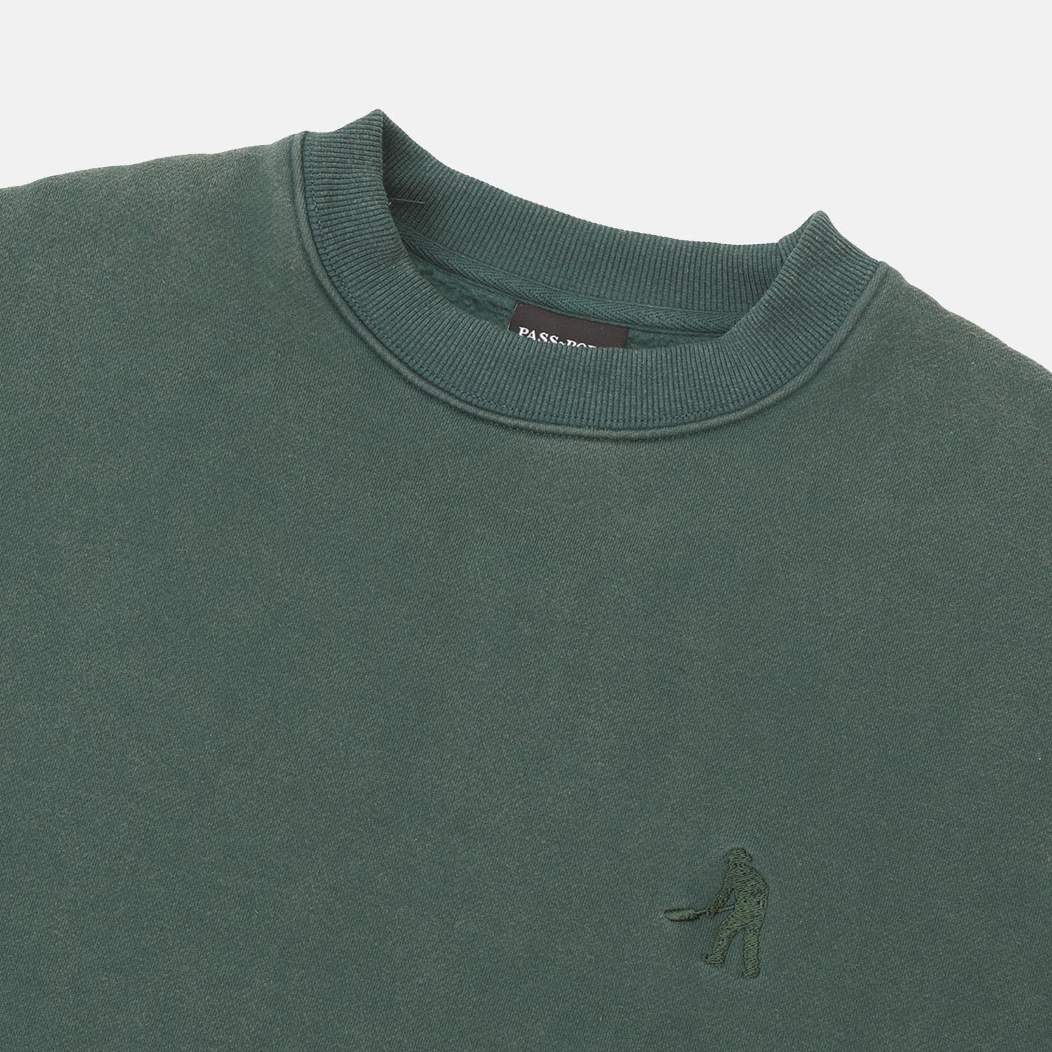 Pass Port Skateboards - Solid Workers Sweatshirt - Washed Forest Green - Image 2
