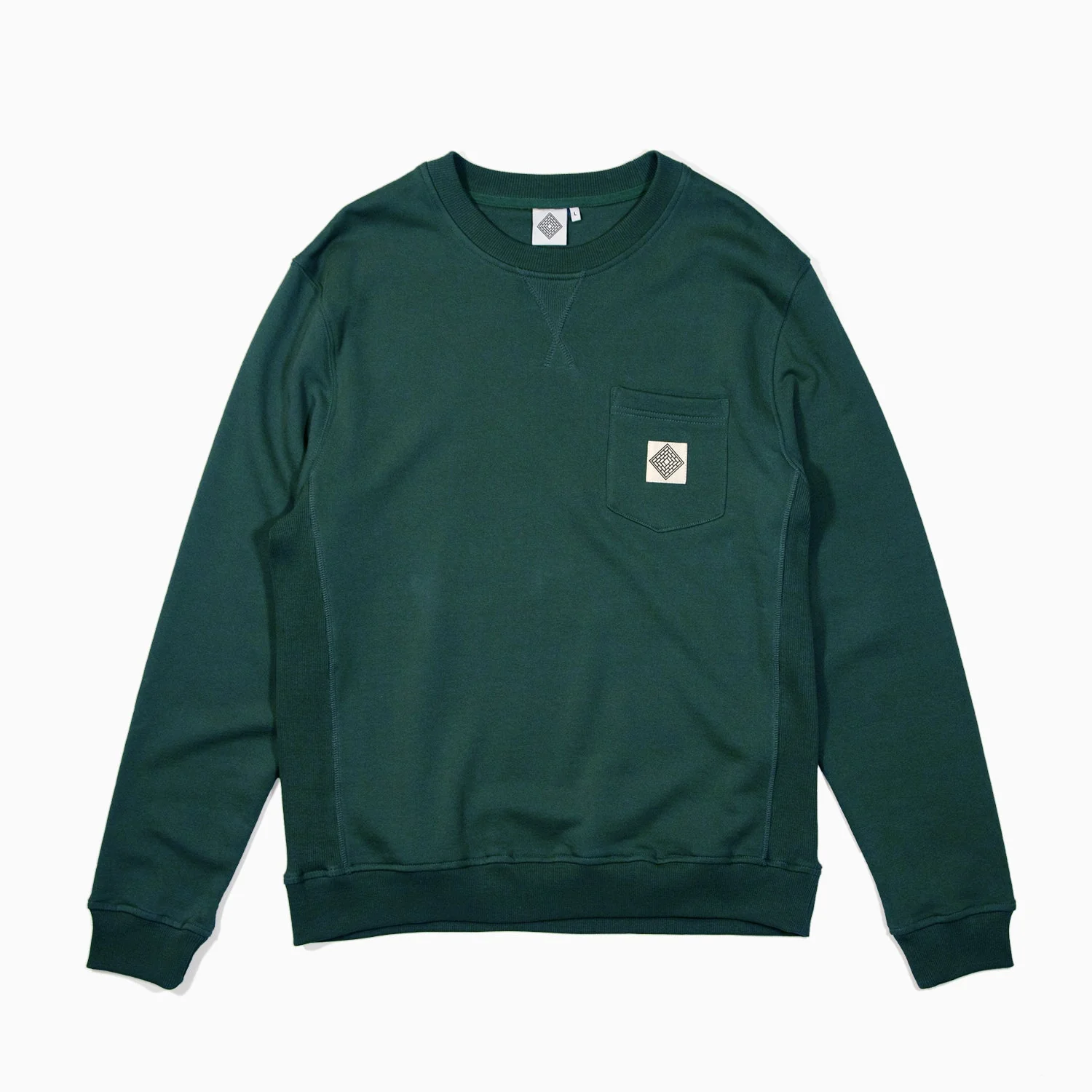 The National Skateboard Co. - POCKET CREWNECK SWEATSHIRT - EPSOM GREEN