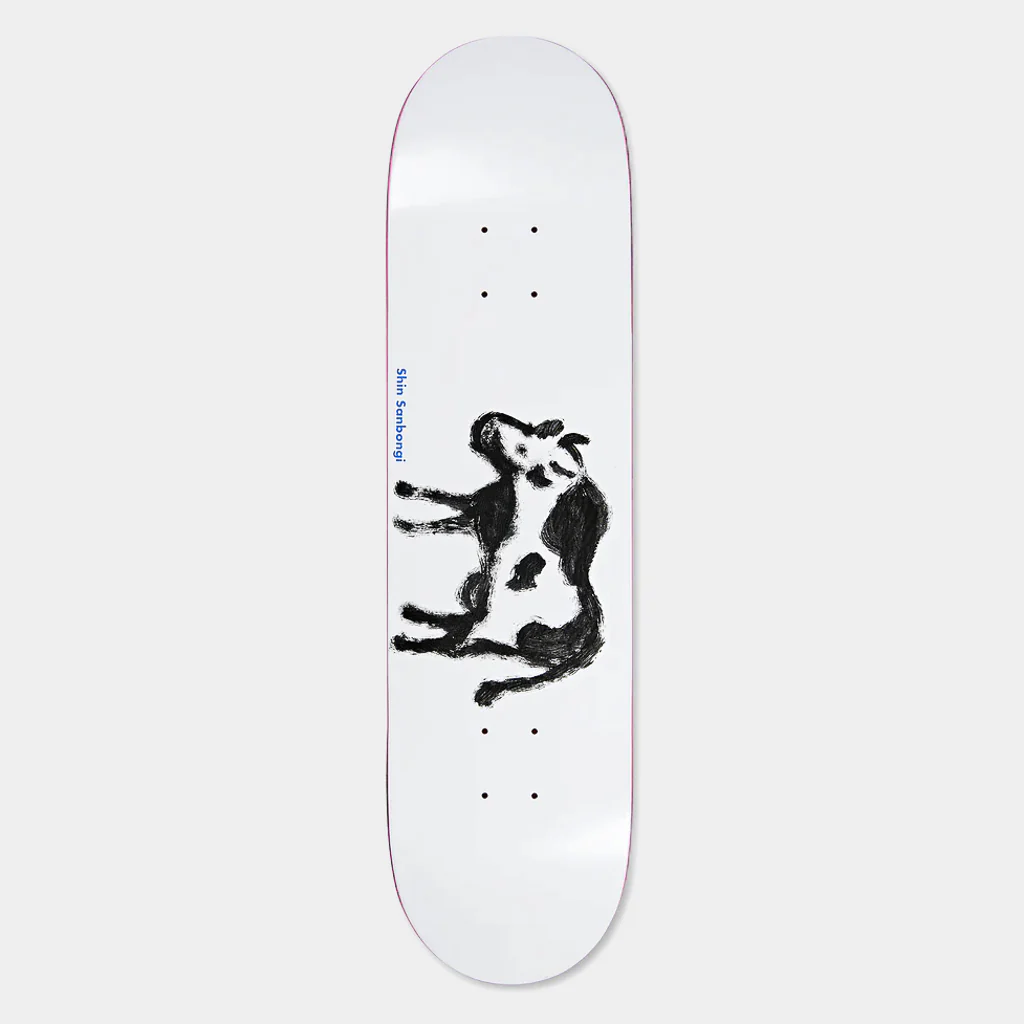 Polar Skate Co. - 8.125" Shin Sanbongi Cow And Devil Skateboard Deck - White