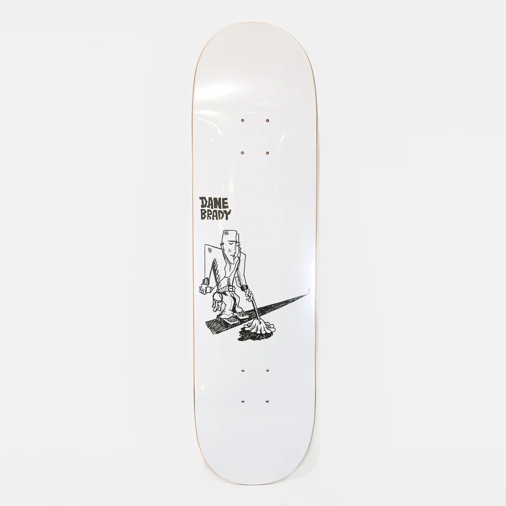Polar Skate Co. - 8.25" Dane Brady Mopping Skateboard Deck - White