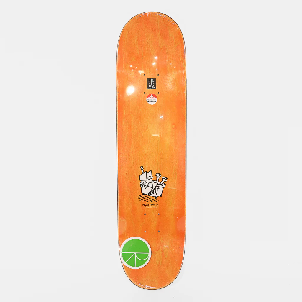 Polar Skate Co. - 8.25" Dane Brady Mopping Skateboard Deck - White - Image 2