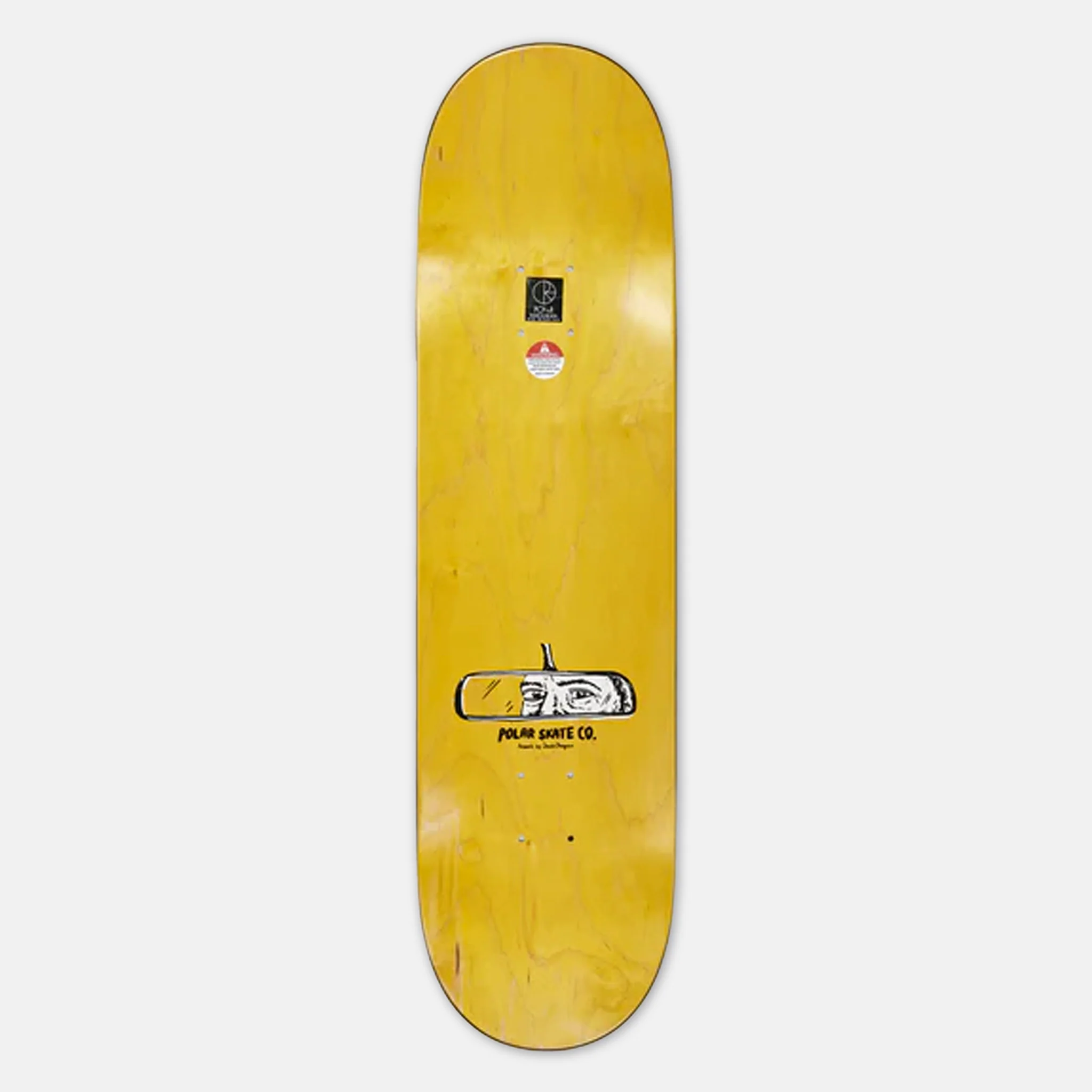 Polar Skate Co. - 8.375" Oskar Rozenberg Drivers License Skateboard Deck - Yellow - Image 2