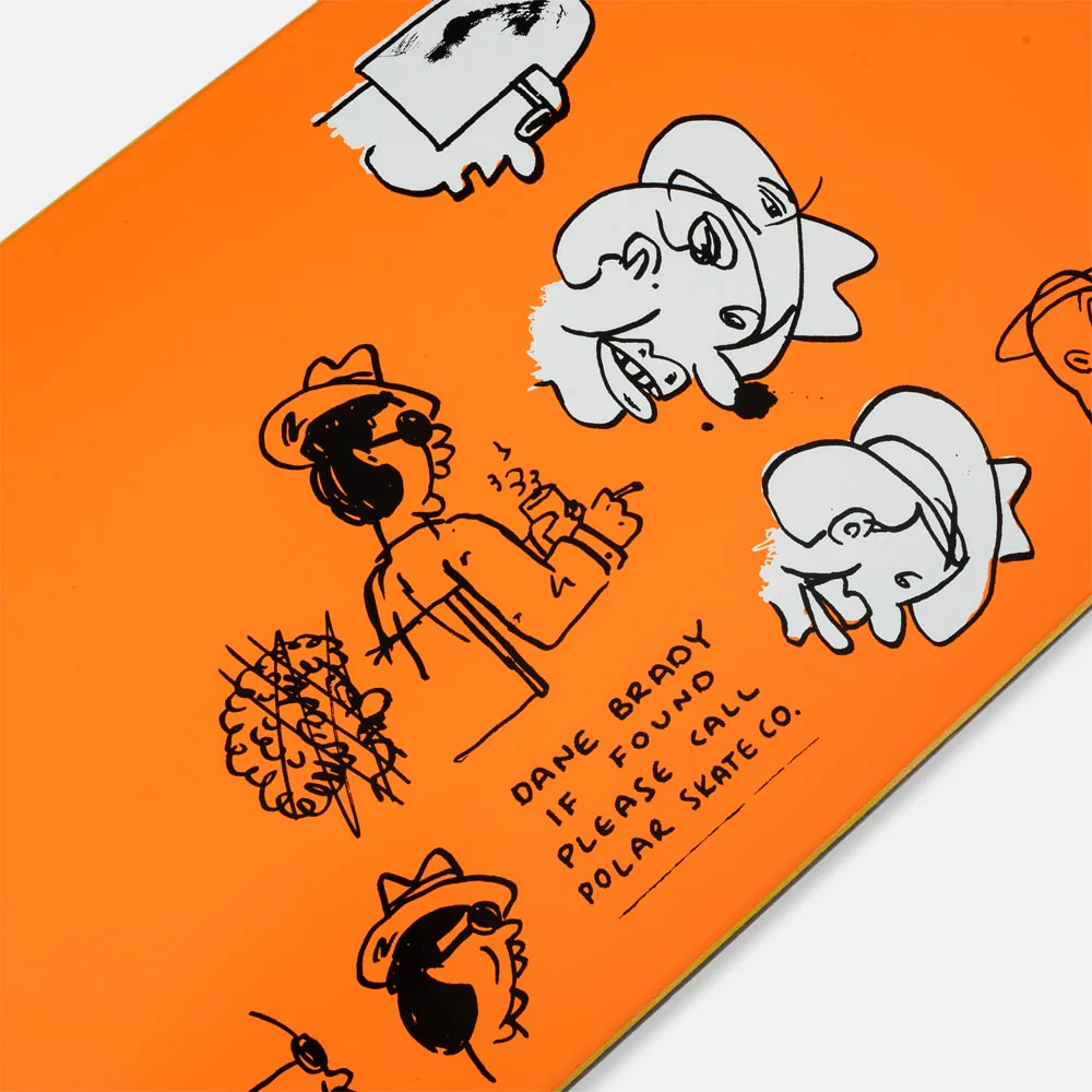 Polar Skate Co. - 8.5" Dane Brady Mia Skateboard Deck (Orange) - Image 2