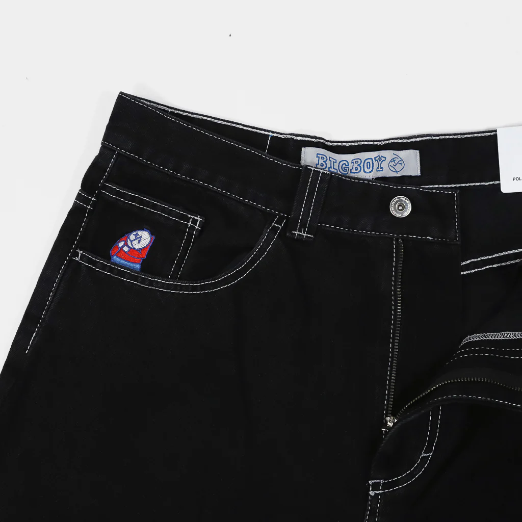 Polar Skate Co. - Big Boy Denim Jeans - Black (Contrast Stitching) - Image 3