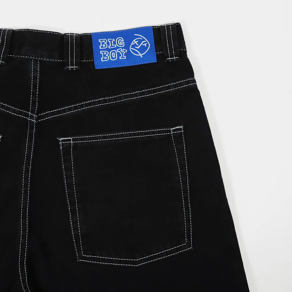 Polar Skate Co. - Big Boy Denim Jeans - Black (Contrast Stitching) - Image 4