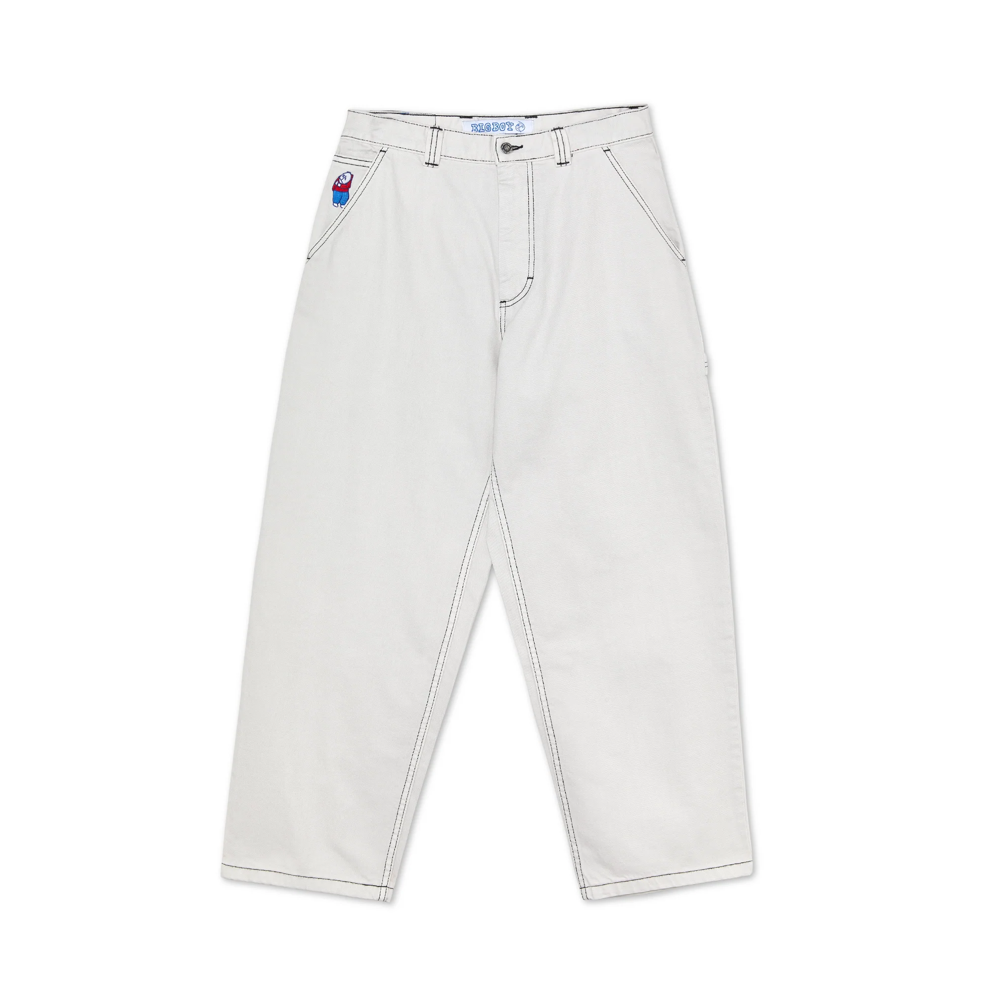 Polar Skate Co. - Big Boy Denim Work Pants - Washed White - Image 2