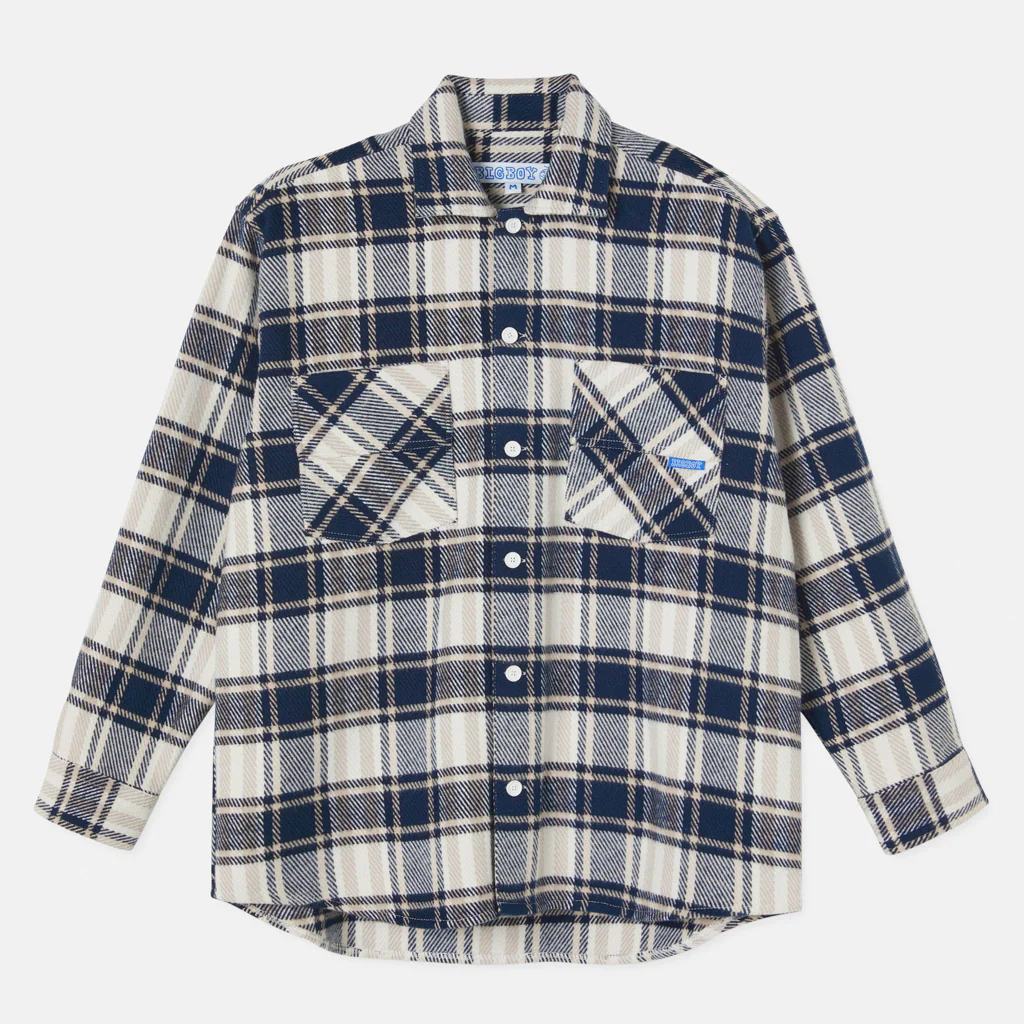 Polar Skate Co. - Big Boy Flannel Longsleeve Shirt - Navy