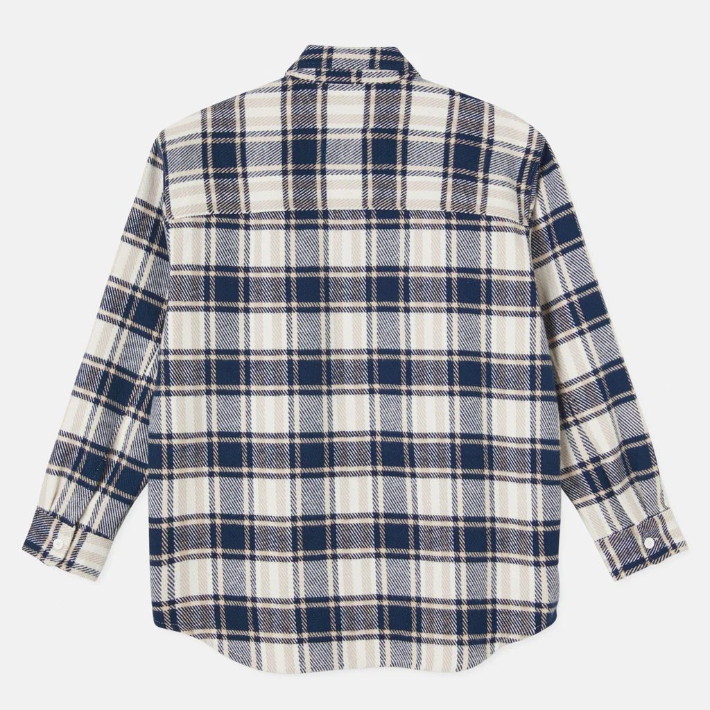 Polar Skate Co. - Big Boy Flannel Longsleeve Shirt - Navy - Image 3