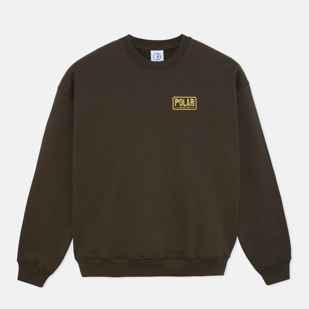 Polar Skate Co. - Dave Earthquake Crewneck Sweatshirt - Brown