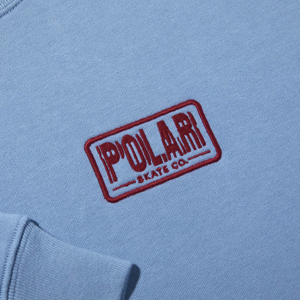 Polar Skate Co. - Dave Earthquake Crewneck Sweatshirt - Oxford Blue - Image 2