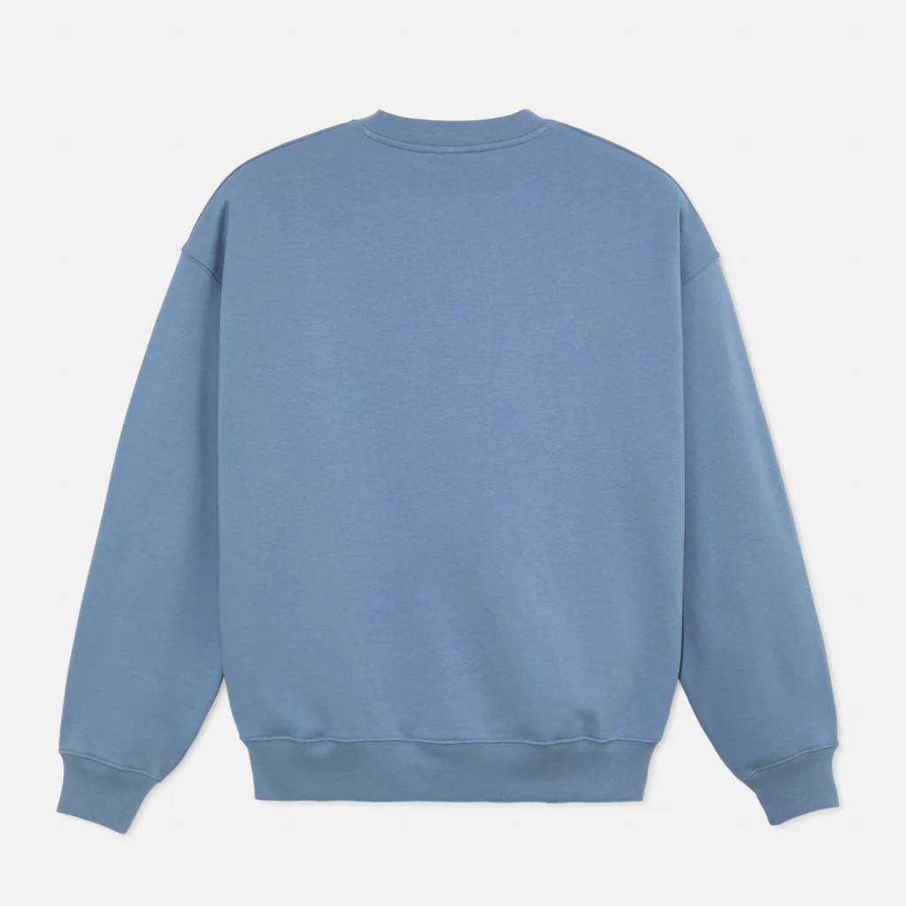 Polar Skate Co. - Dave Earthquake Crewneck Sweatshirt - Oxford Blue - Image 3