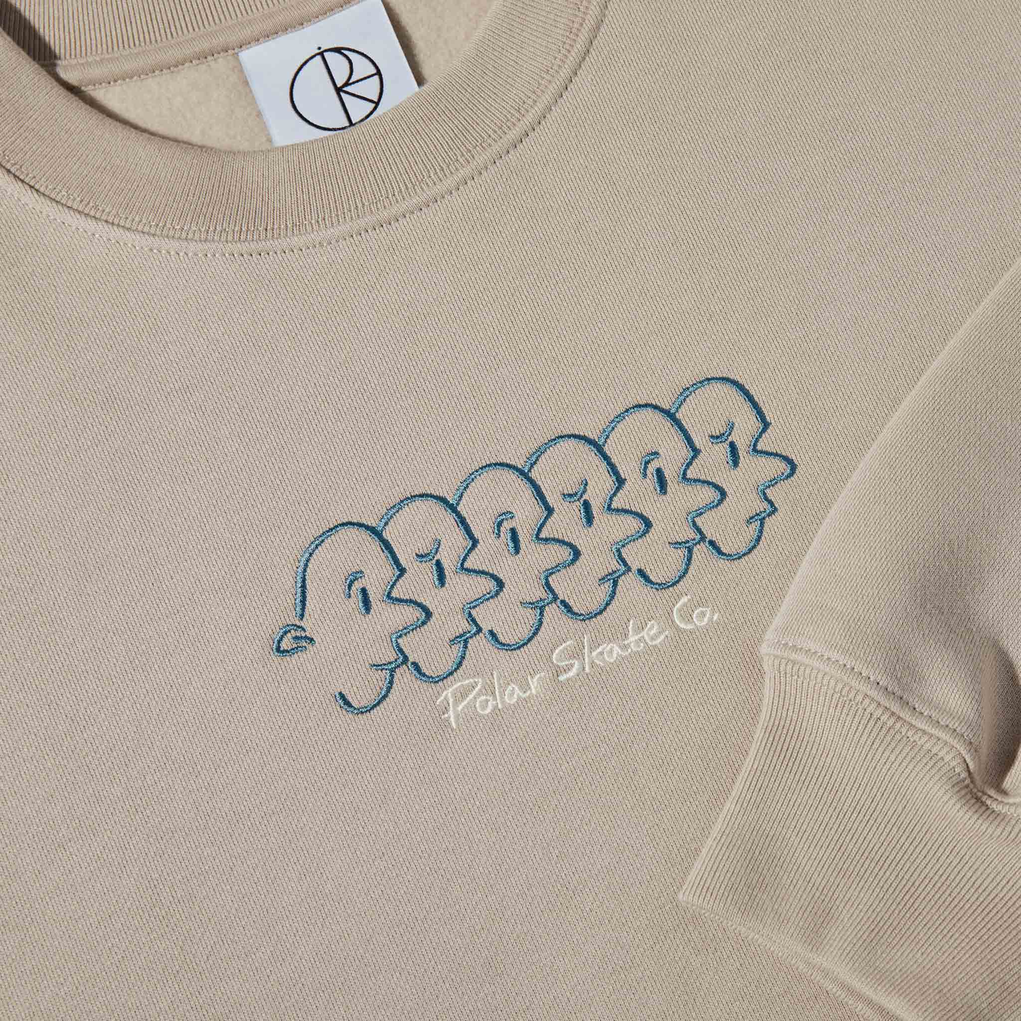 Polar Skate Co. - Dave Faces Crewneck Sweatshirt - Taupe - Image 2