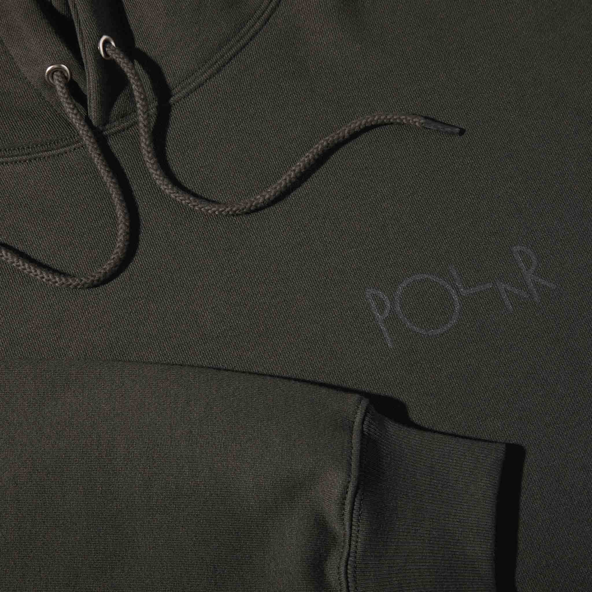 Polar Skate Co. - Dave Stroke Logo Pullover Hooded Sweatshirt - Dirty Black - Image 3