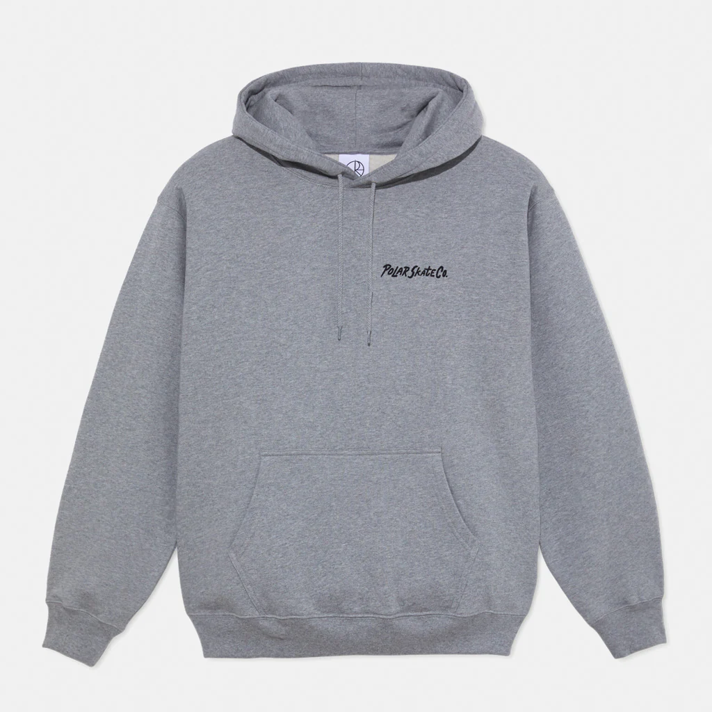 Polar Skate Co. - Dave Yoga Trippin' Pullover Hooded Sweatshirt - Heather Grey - Image 2
