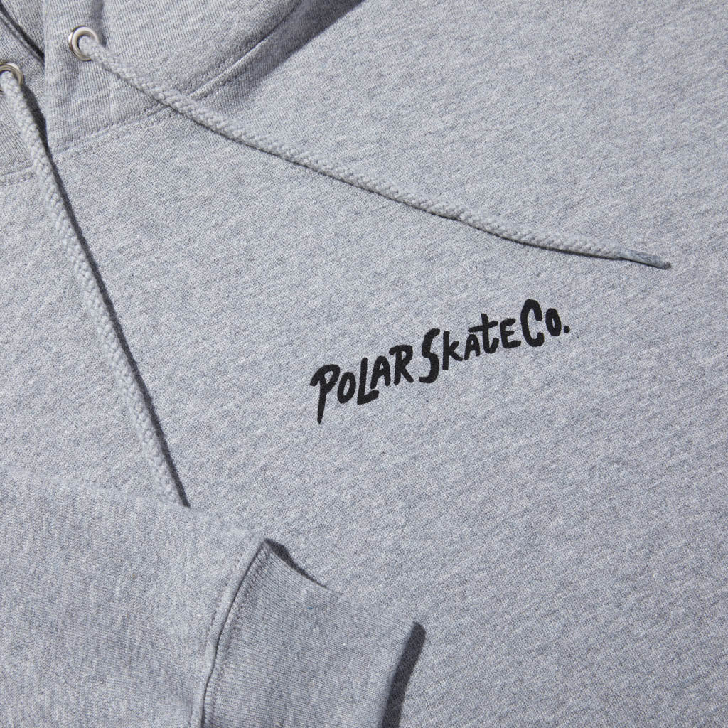 Polar Skate Co. - Dave Yoga Trippin' Pullover Hooded Sweatshirt - Heather Grey - Image 3
