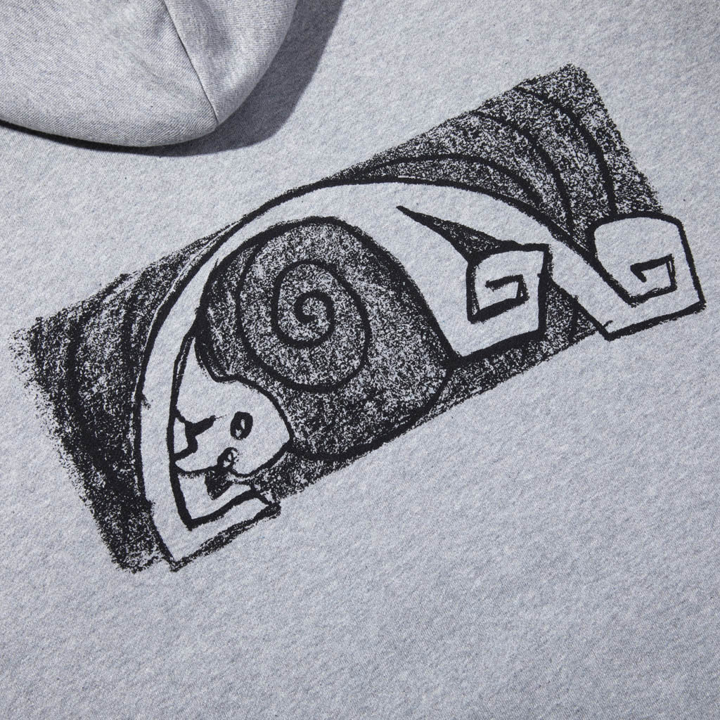 Polar Skate Co. - Dave Yoga Trippin' Pullover Hooded Sweatshirt - Heather Grey - Image 4