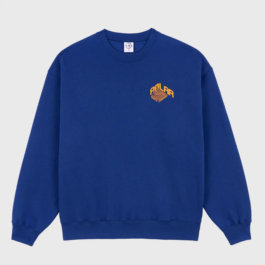 Polar Skate Co. - Graph Dave Crewneck Sweatshirt - Egyptian Blue
