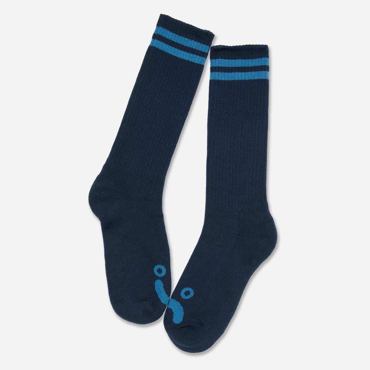 Polar Skate Co. - Happy Sad Long Socks - Dark Blue / Blue - Image 2