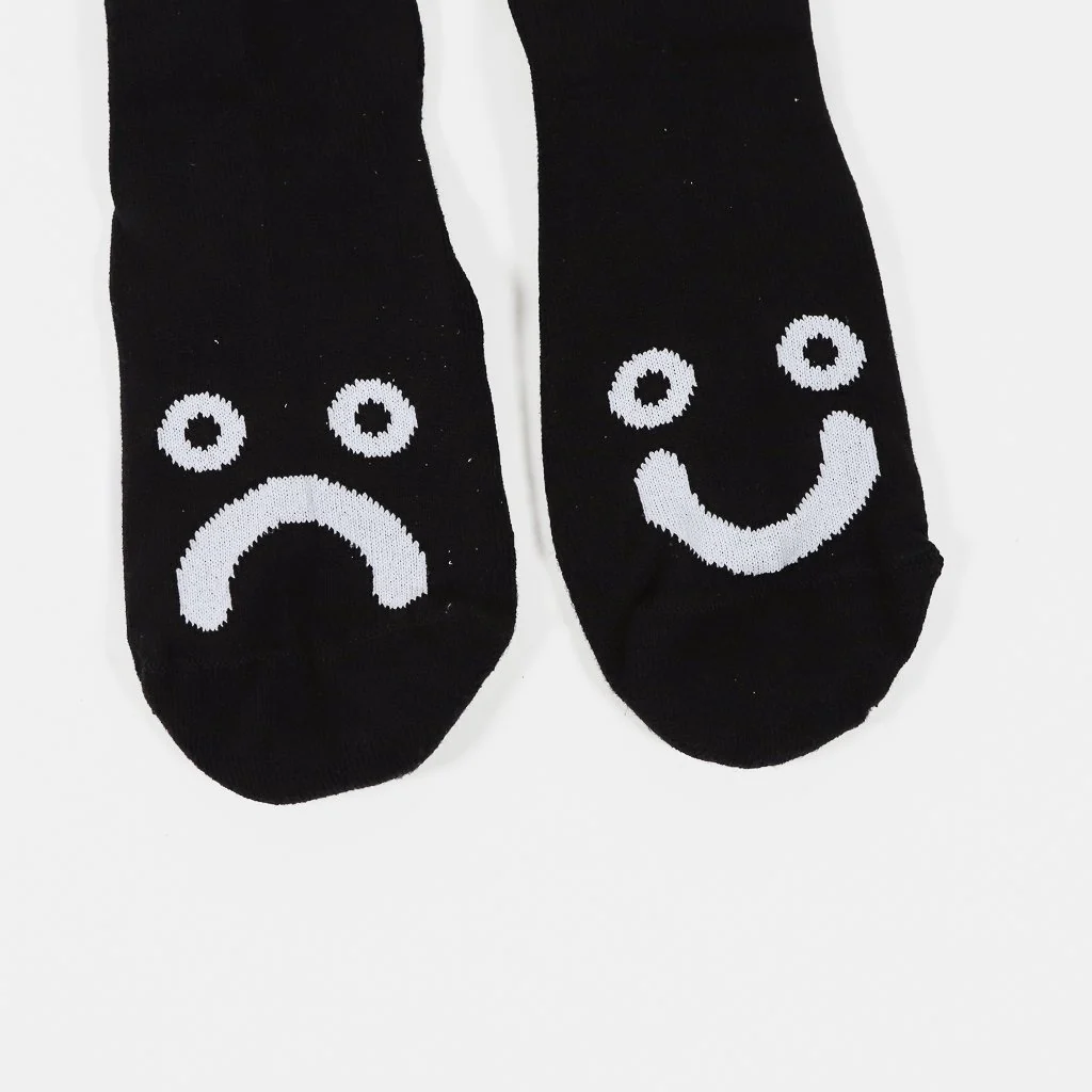 Polar Skate Co. - Happy Sad Socks - Black - Image 2