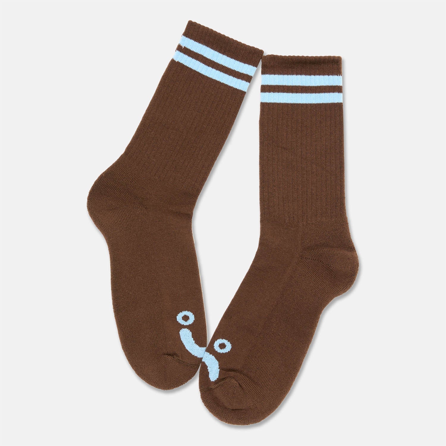 Polar Skate Co. - Happy Sad Socks - Brown / Blue - Image 2