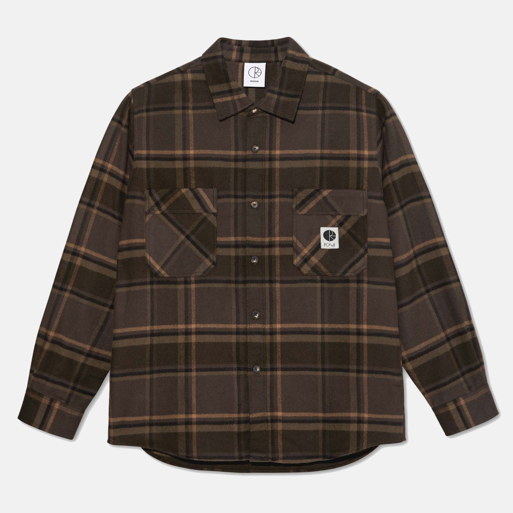 Polar Skate Co. - Mike Flannel Longsleeve Shirt - Brown Mauve