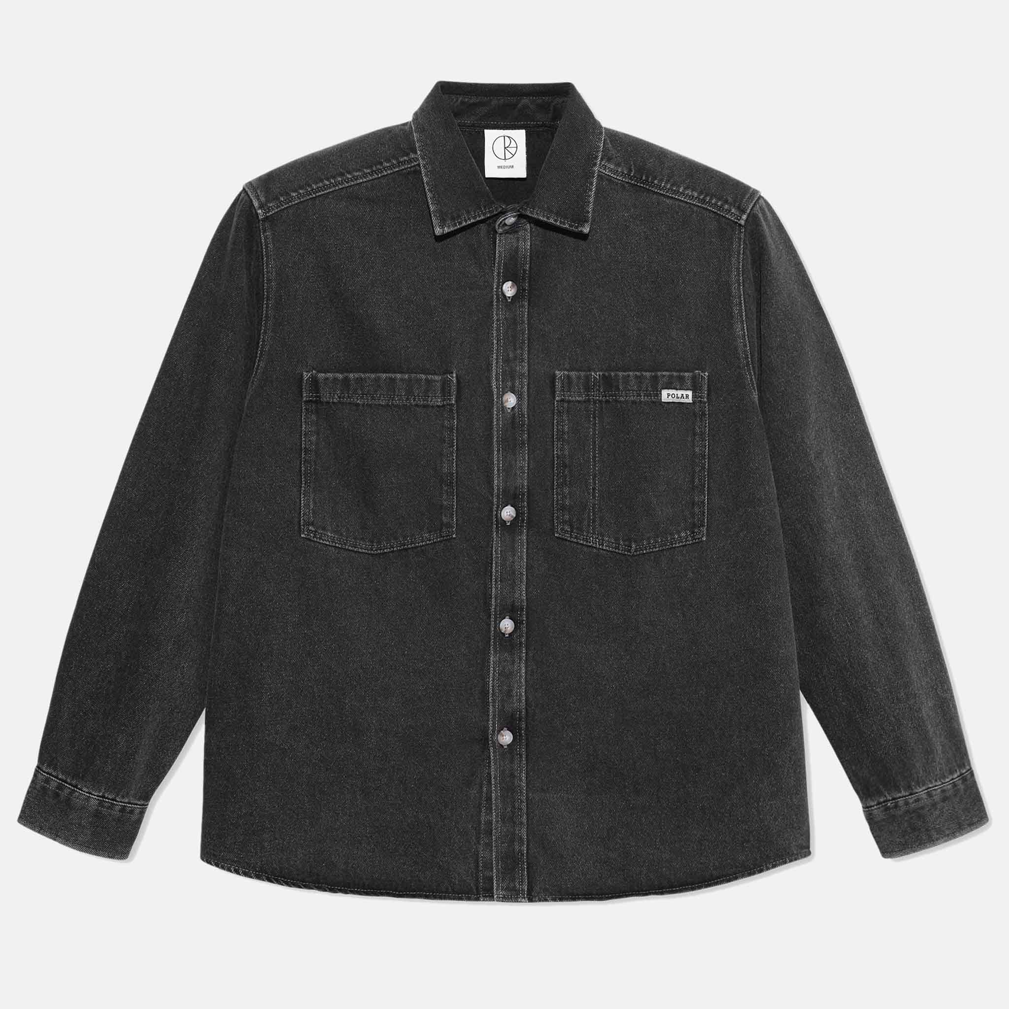 Polar Skate Co. - Mitchell Denim Longsleeve Shirt - Silver Black