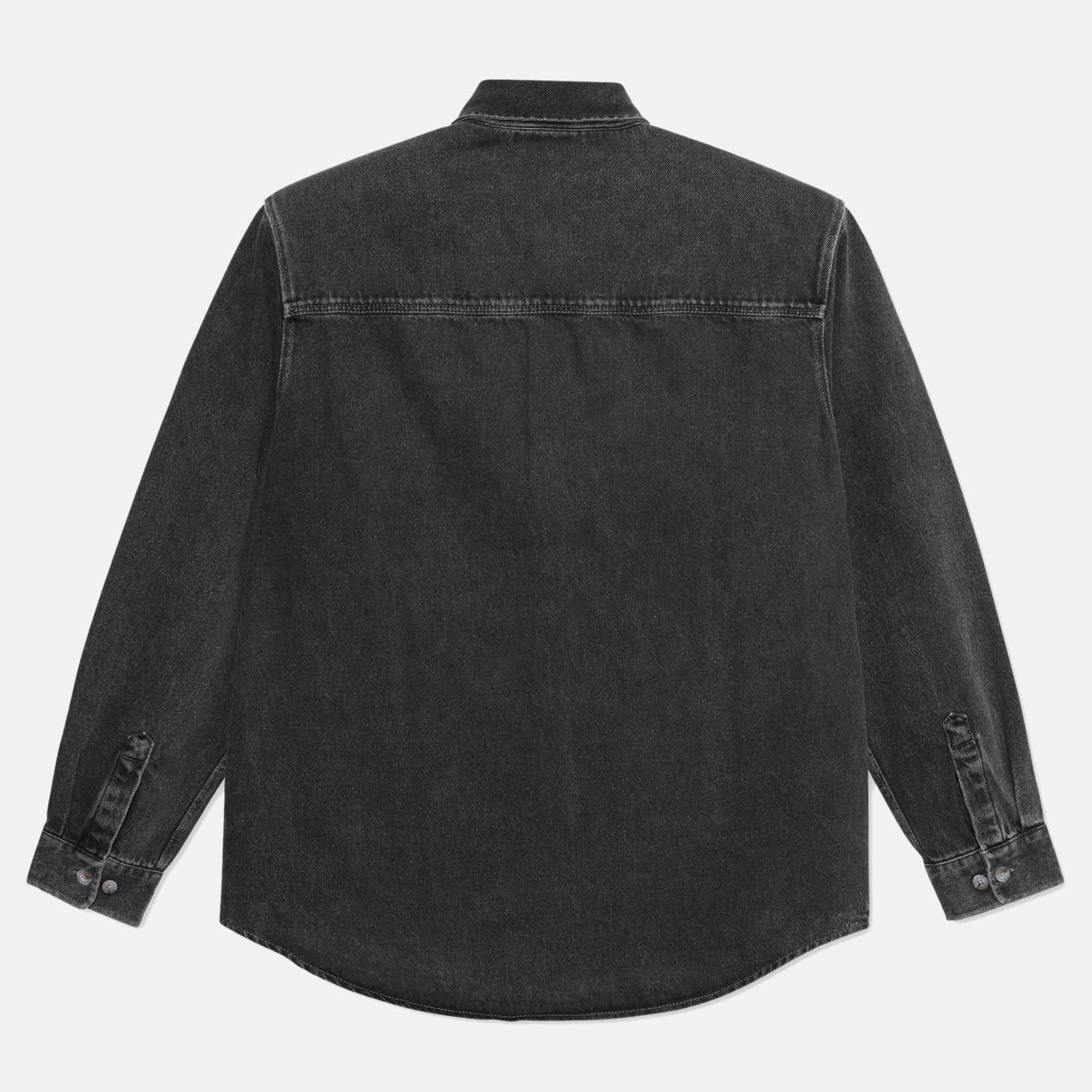Polar Skate Co. - Mitchell Denim Longsleeve Shirt - Silver Black - Image 3
