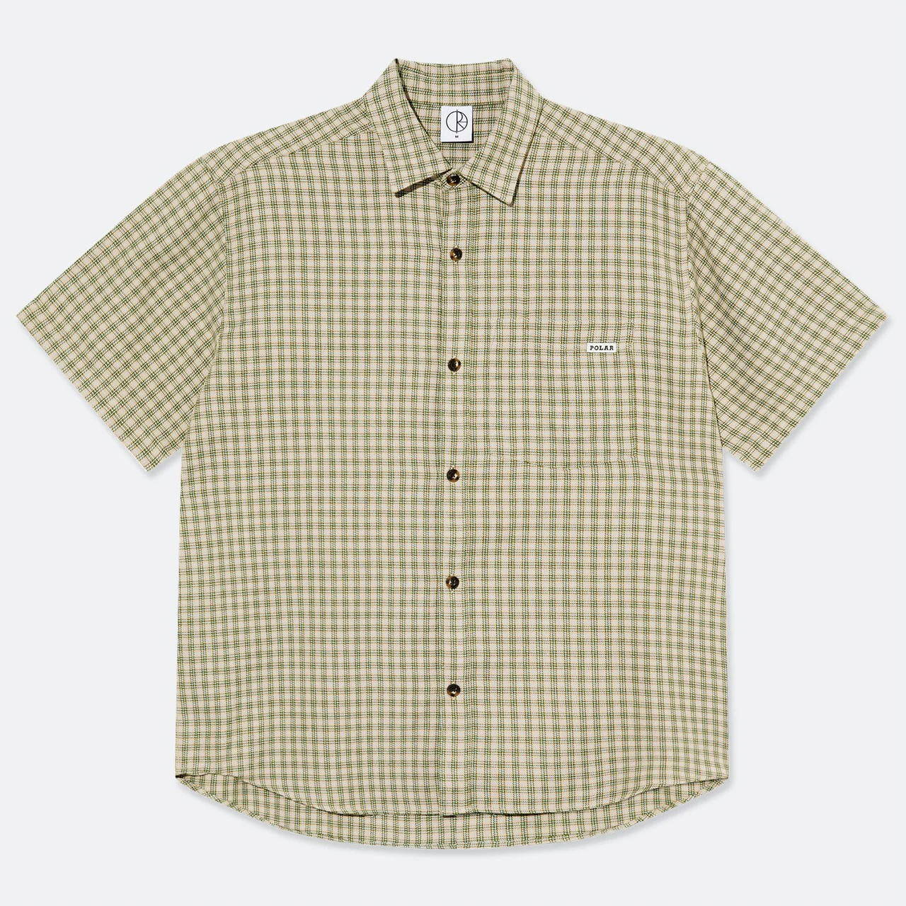 Polar Skate Co. - Mitchell Short Sleeve Shirt - Beige / Green