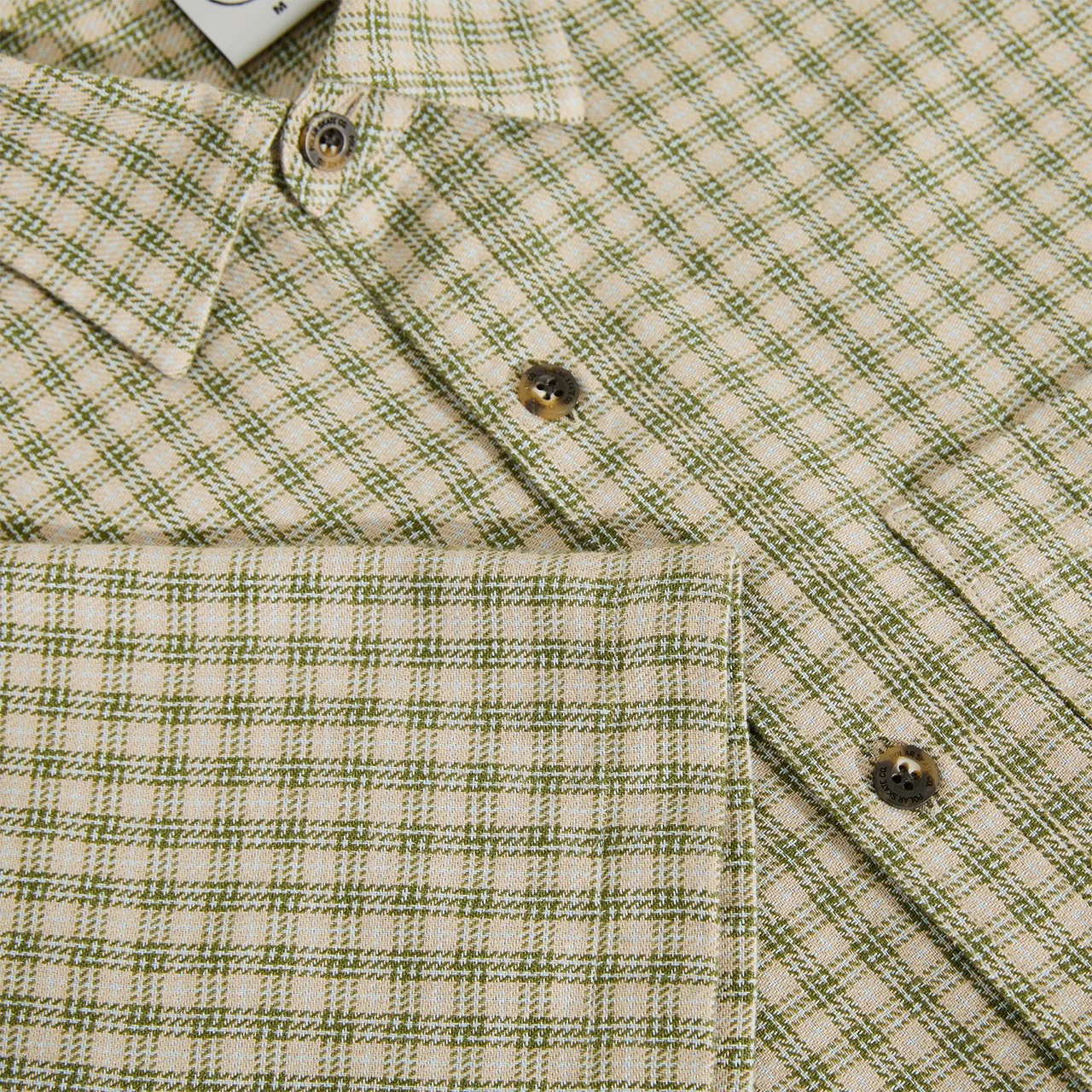 Polar Skate Co. - Mitchell Short Sleeve Shirt - Beige / Green - Image 2