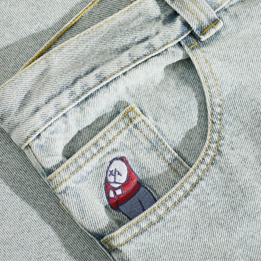 Polar Skate Co. - OG Logo Big Boy Denim Jeans - Light Blue - Image 4