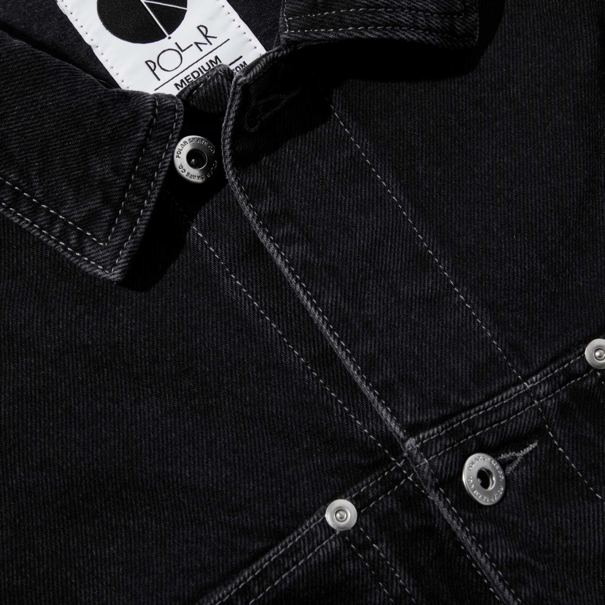 Polar Skate Co. - Patrik Denim Jacket - Silver Black - Image 4