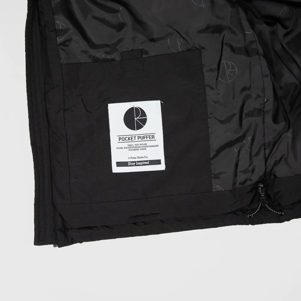 Polar Skate Co. - Pocket Puffer Jacket - Black - Image 5